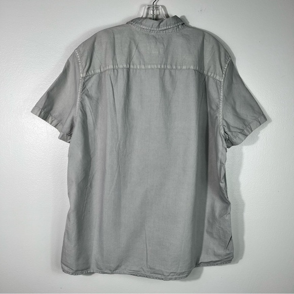 American Eagle Men's Light Gray Button Down Collared Classic Pocket Shirt XL - Picture 5 of 5